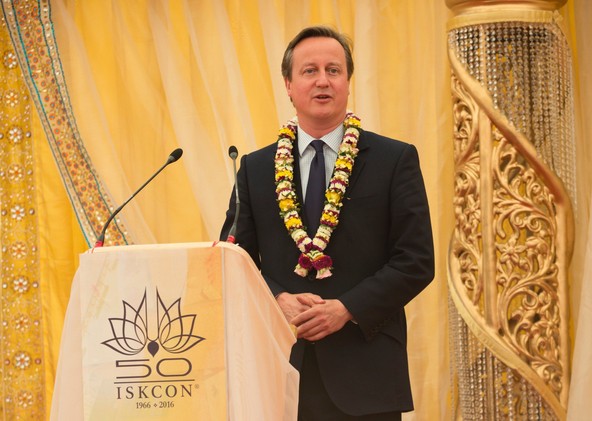 David Cameron praising Srila Prabhupada